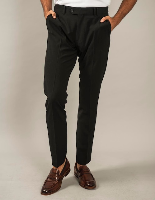 Pantalón de vestir slim de algodón para hombre 1