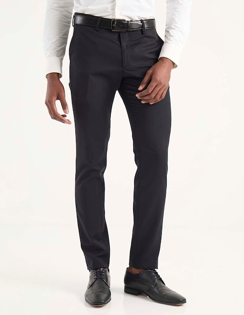 Pantalón de vestir slim Perry Ellis de lana para hombre