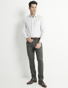 Pantalón de vestir slim Calderoni de lana para hombre