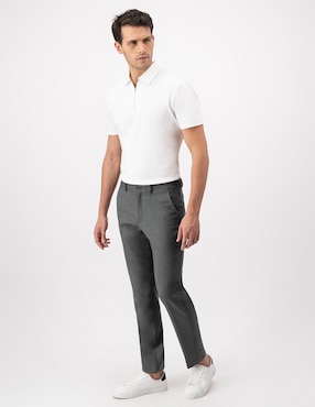 Pantalón de vestir casual slim Calderoni de lana para hombre