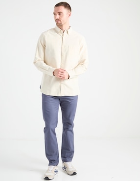 Pantalón business casual de vestir slim Spagnolo de algodón para hombre