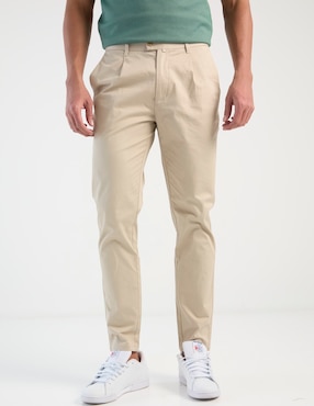 Pantalón de vestir chino recto Spagnolo de algodón para hombre