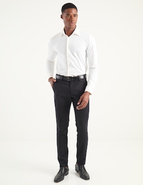 Pantalón de vestir slim Perry Ellis de lana para hombre