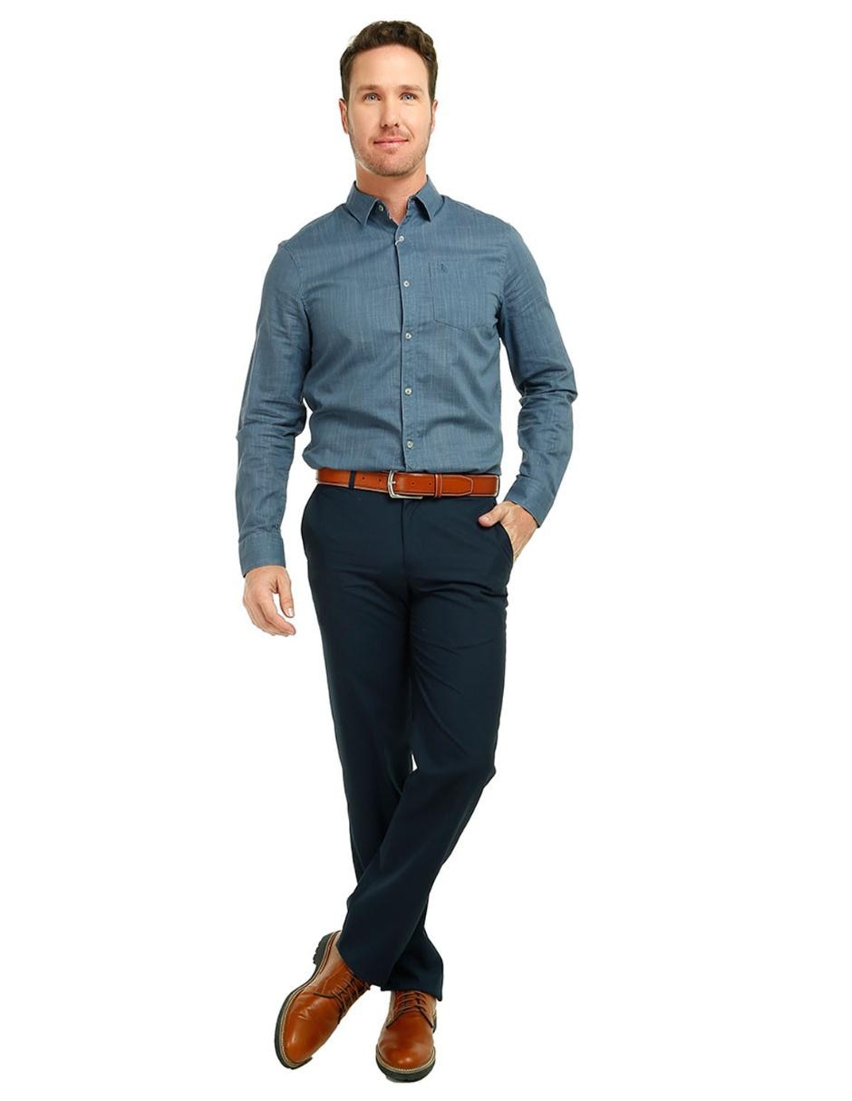 PANTALON VESTIR JB, 44-34, AZUL MARINO