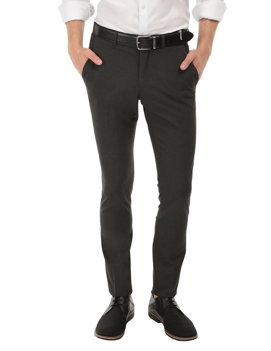 Pantalón de vestir C71 corte slim fit gris oxford