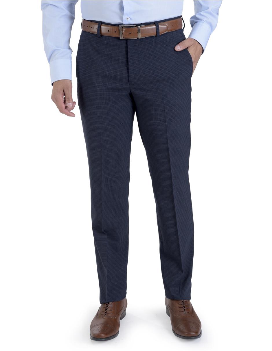 Pantalón de vestir Calvin Klein corte regular azul a cuadros en Liverpool