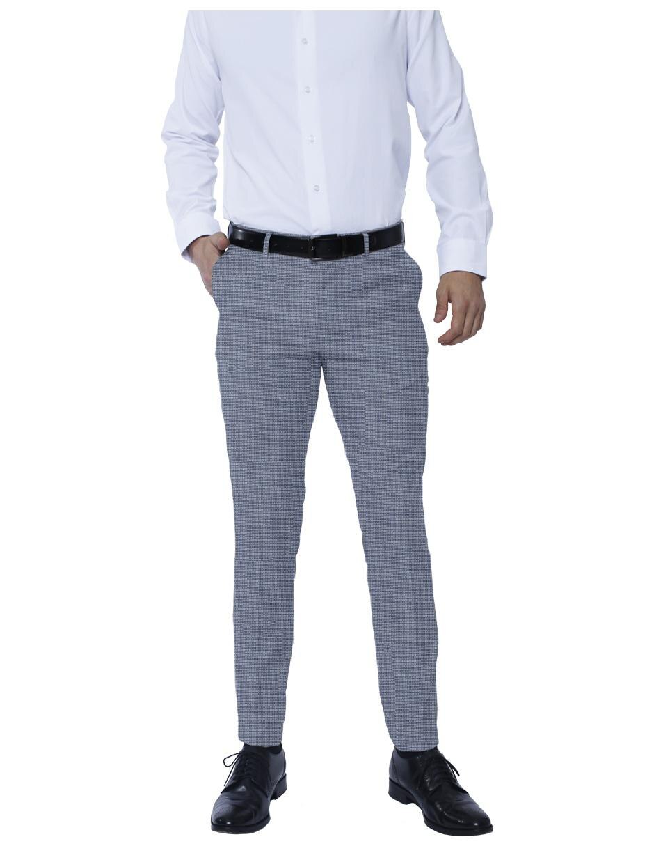 Pantalón de vestir Perry Ellis corte regular azul cielo con diseño gráfico  en Liverpool