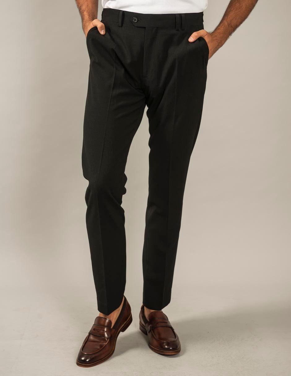 Pantalón de vestir slim de algodón para hombre Pantalón de vestir slim de algodón para hombre