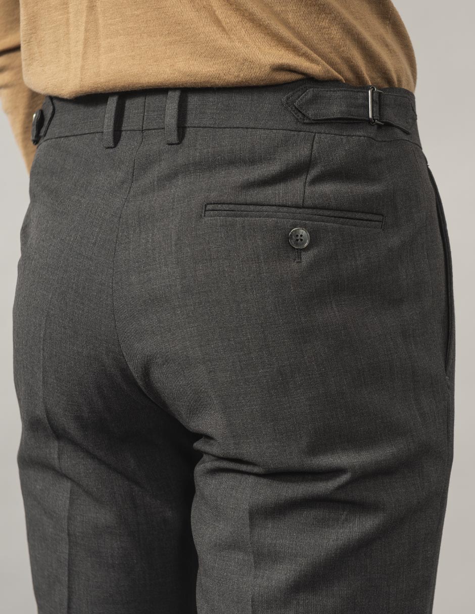 PANTALON VESTIR PUR, 32-34, GRIS MEDIO