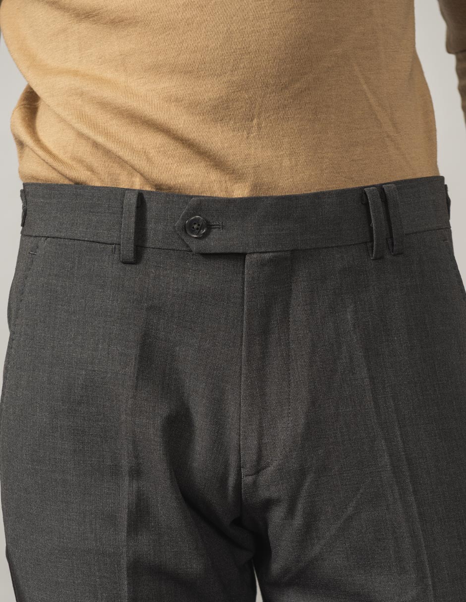 PANTALON VESTIR PUR, 32-34, GRIS MEDIO