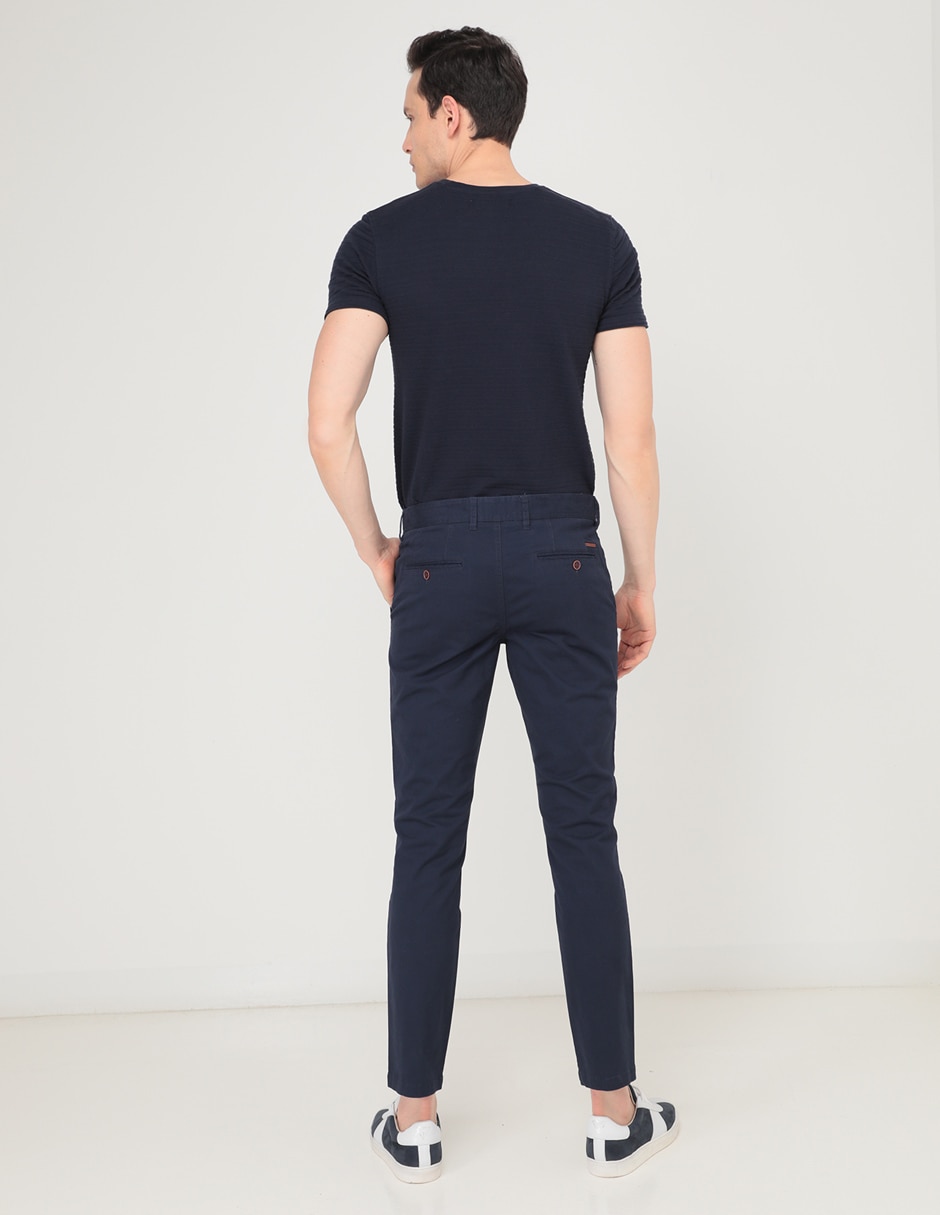 Pantalón chino slim de algodón para hombre 2