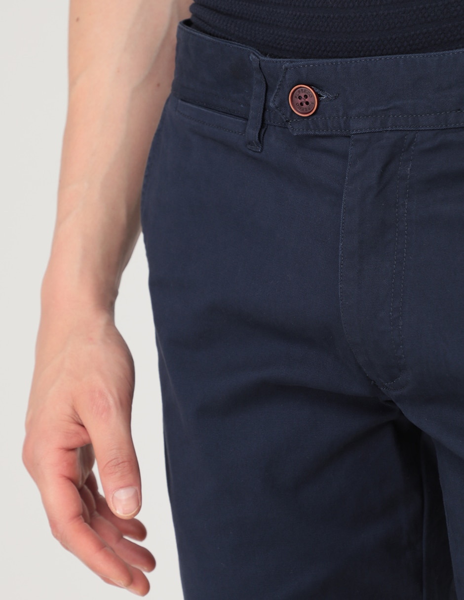 Pantalón chino slim de algodón para hombre 4