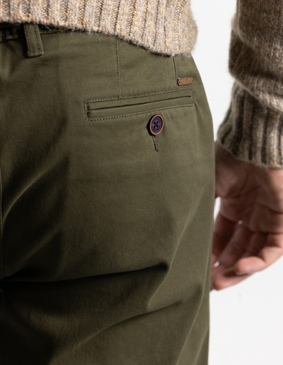 Pantalón chino slim de algodón para hombre 2