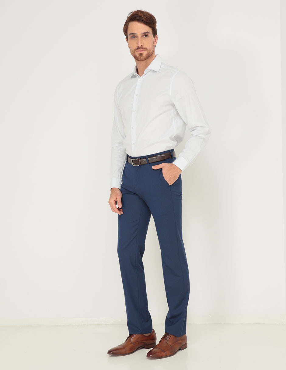Pantalón de vestir business casual recto para hombre 3