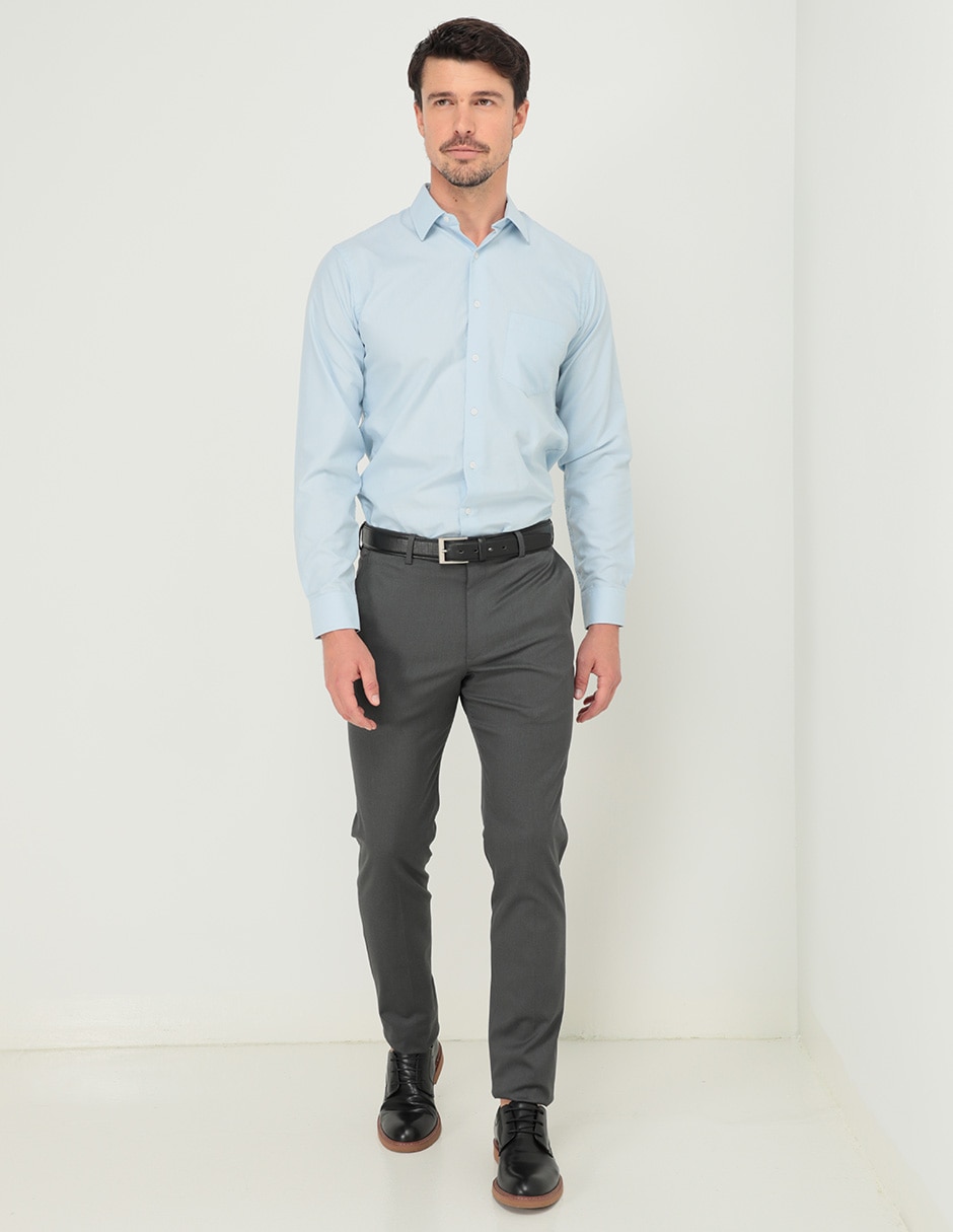 Pantalón de vestir business casual recto para hombre 3