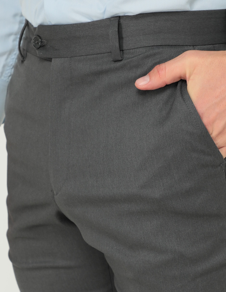 Pantalón de vestir business casual recto para hombre 4
