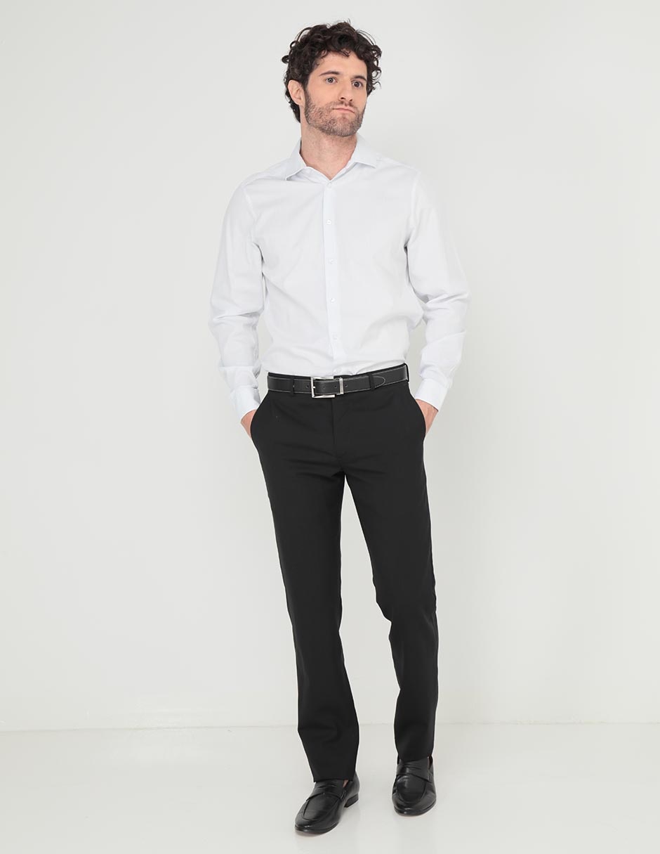 Pantalón de vestir slim de lana para hombre 3