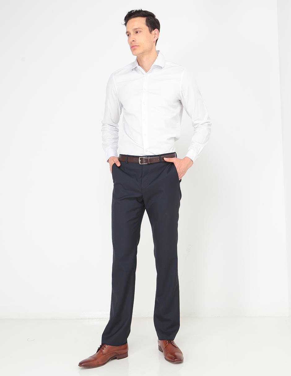 Pantalón de vestir business casual slim para hombre 3