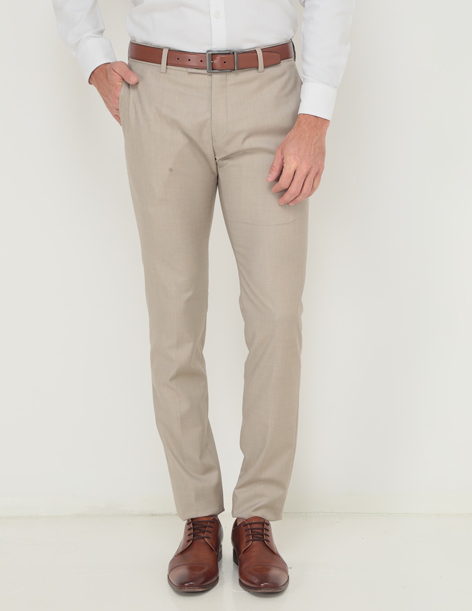 Pantalon best sale slim beige