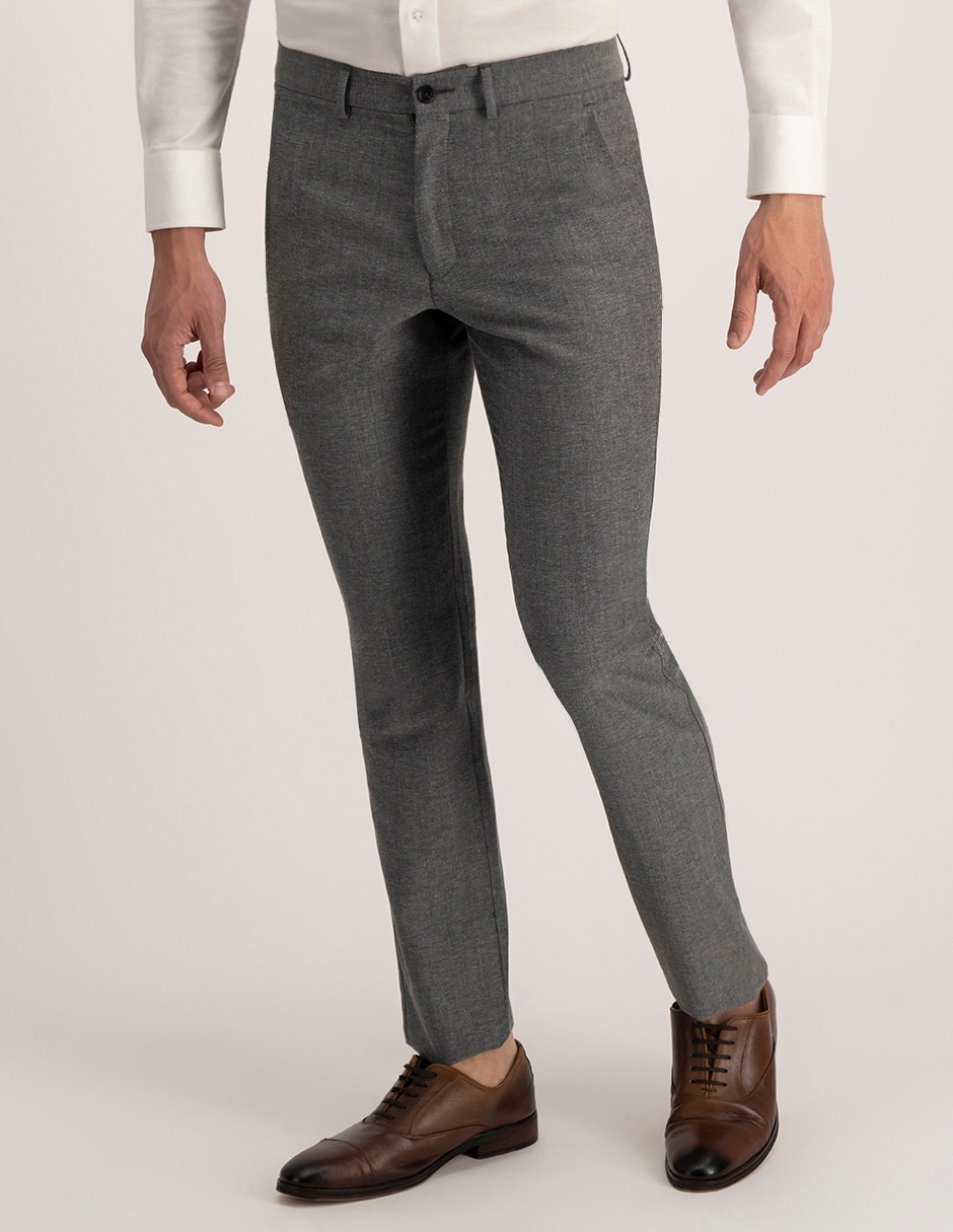 Pantalón de vestir slim de lana para hombre