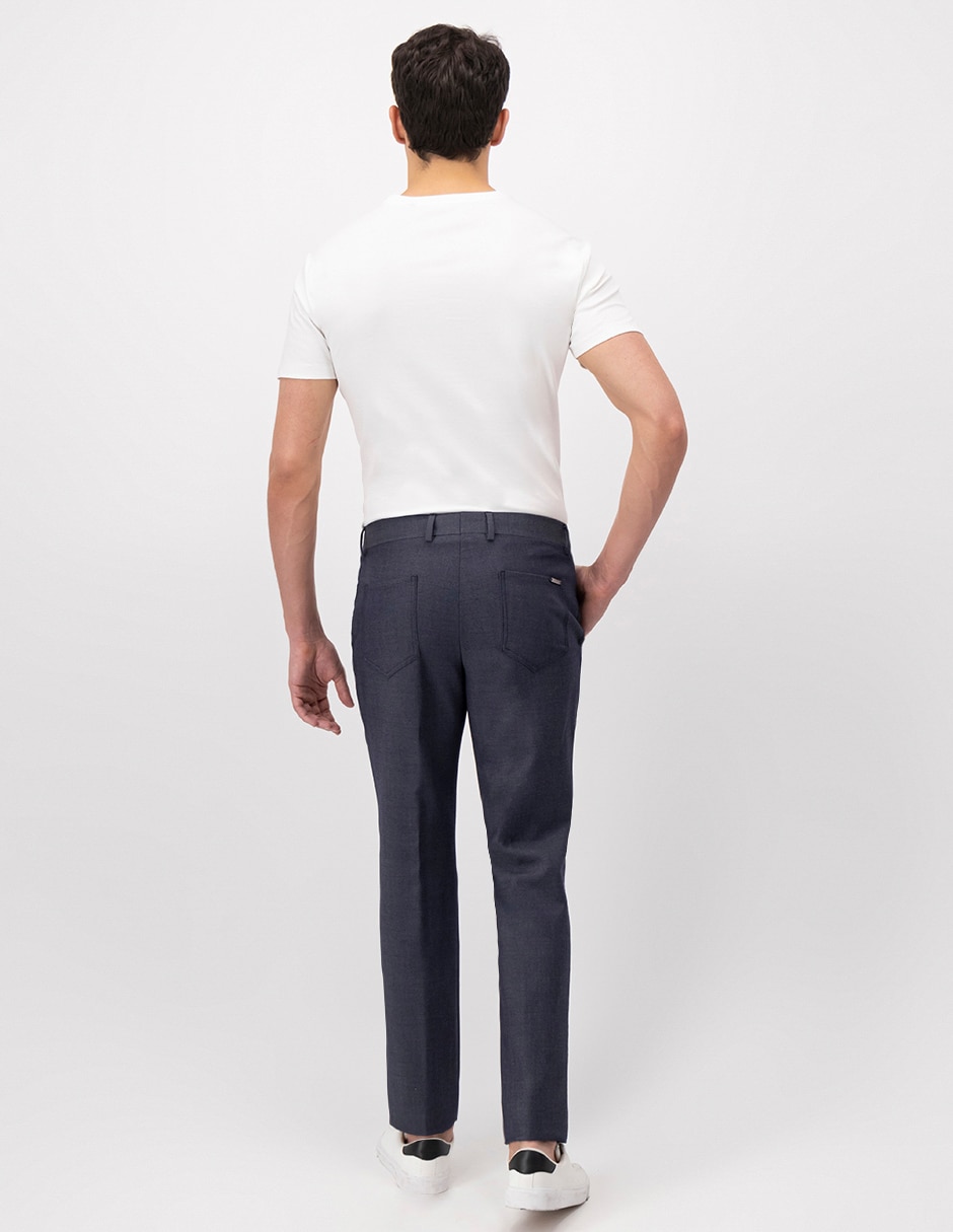 Pantalón de vestir slim de lana para hombre 2