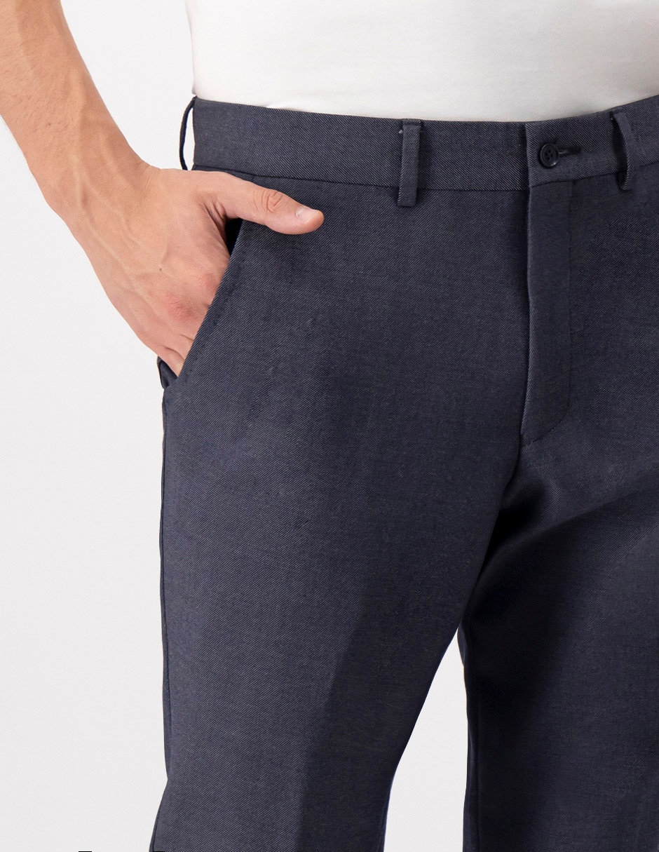 Pantalón de vestir slim de lana para hombre 4