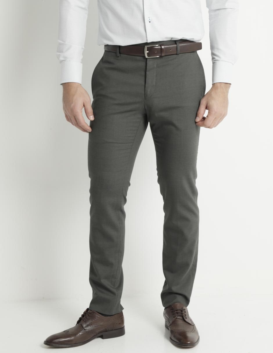 Pantalón de vestir slim de lana para hombre Pantalón de vestir slim de lana para hombre