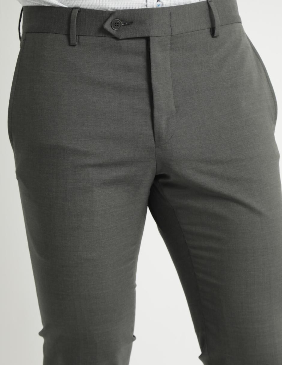 Pantalón de vestir slim de lana para hombre 4