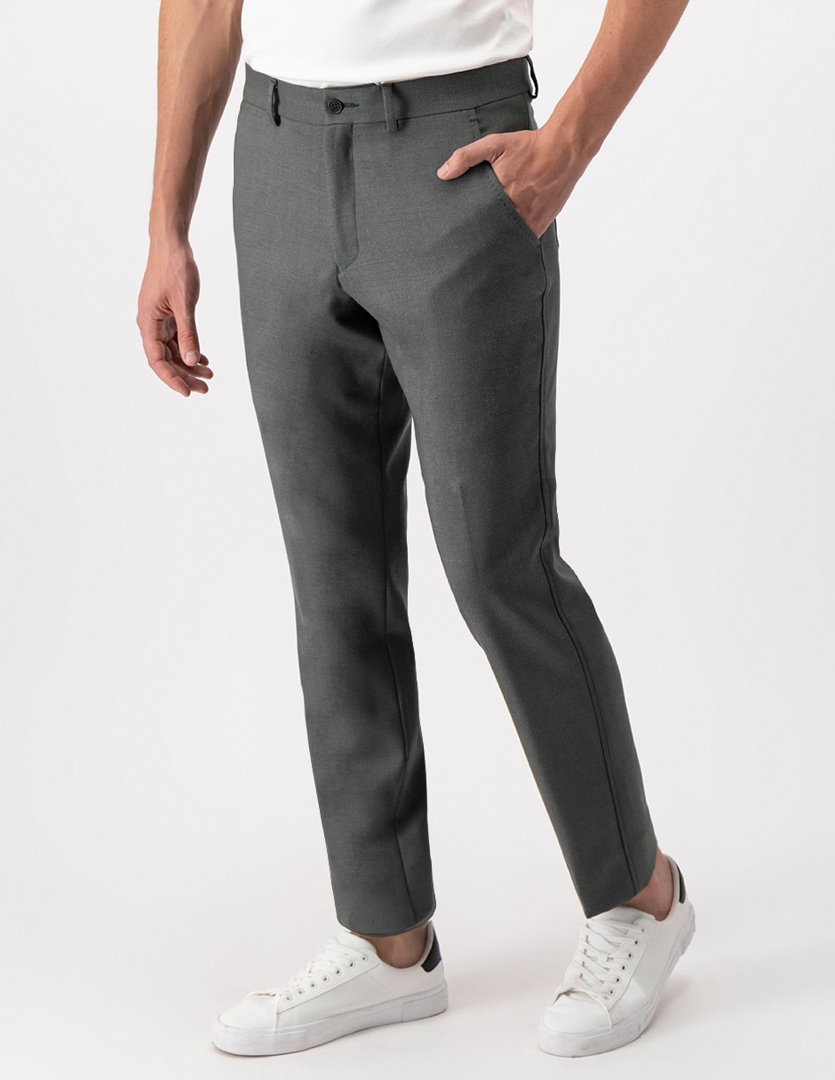 Pantalón de vestir casual slim de lana para hombre Pantalón de vestir casual slim de lana para hombre