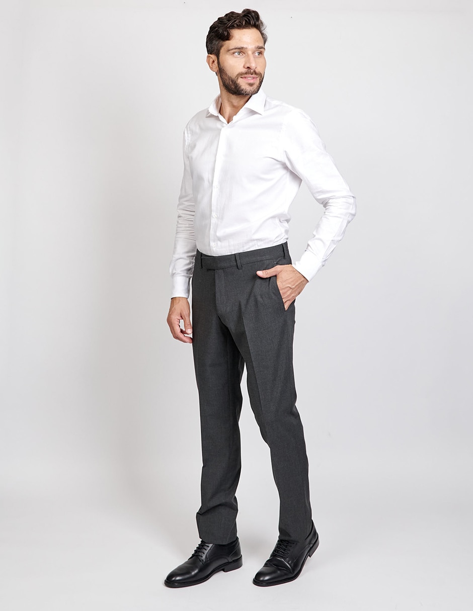Pantalón de vestir slim de lana para hombre 3