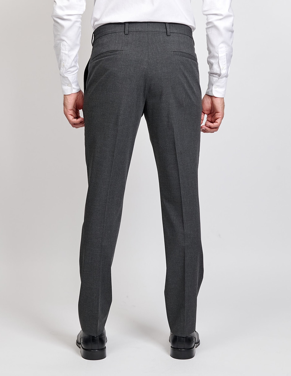 Pantalón de vestir slim de lana para hombre 4