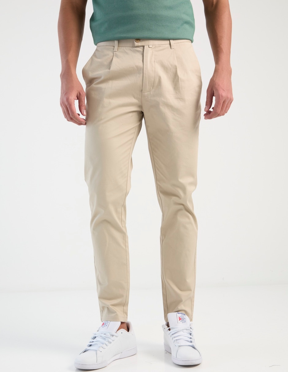 Pantalón de vestir chino recto de algodón para hombre Pantalón de vestir chino recto de algodón para hombre
