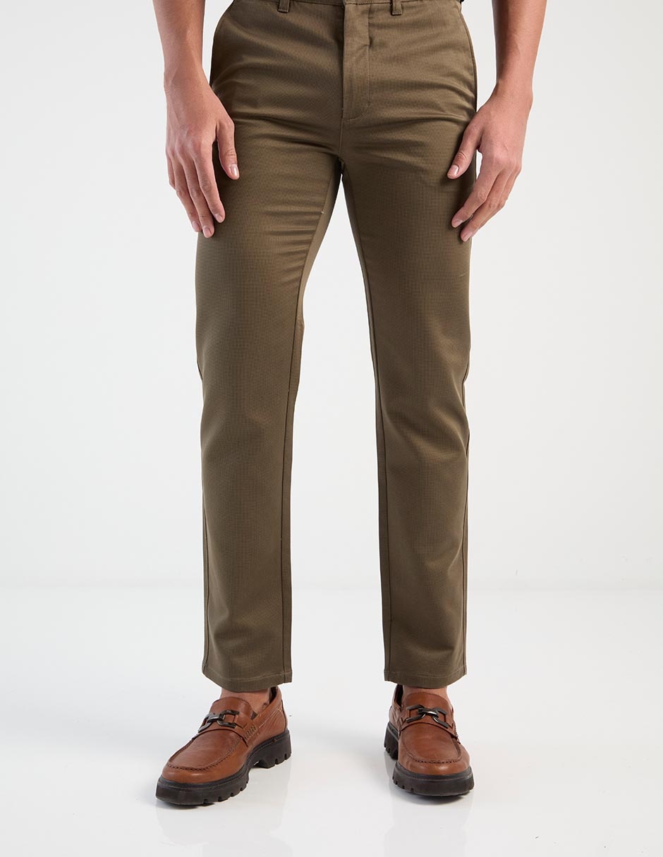 Pantalón de vestir chino slim Spagnolo de algodón para hombre