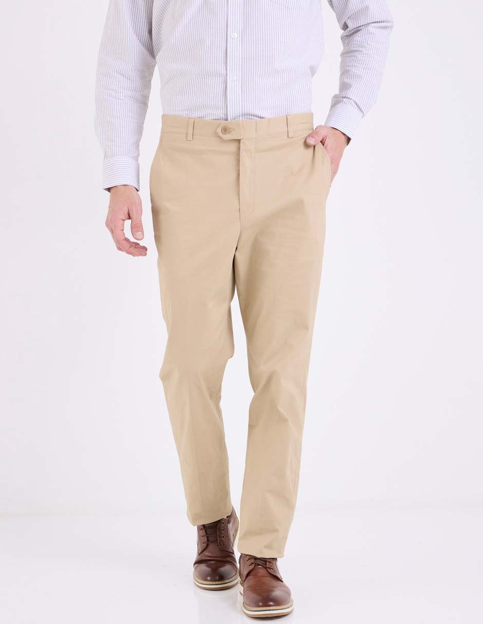 Pantalón de vestir regular de algodón para hombre