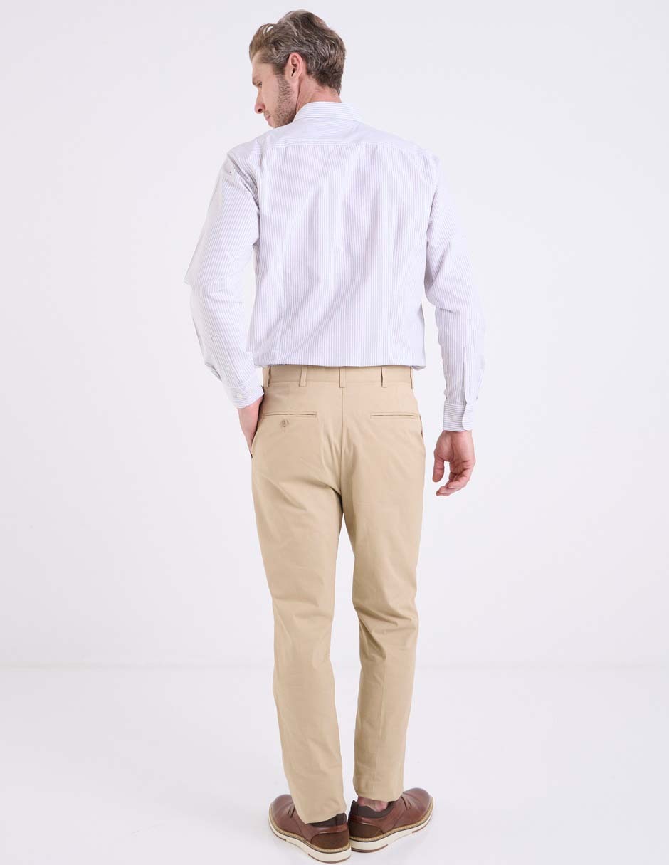 Pantalón de vestir regular de algodón para hombre 5