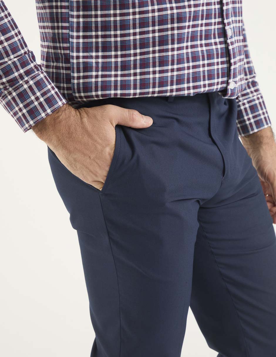 Pantalón de vestir business casual cargo slim para hombre 4