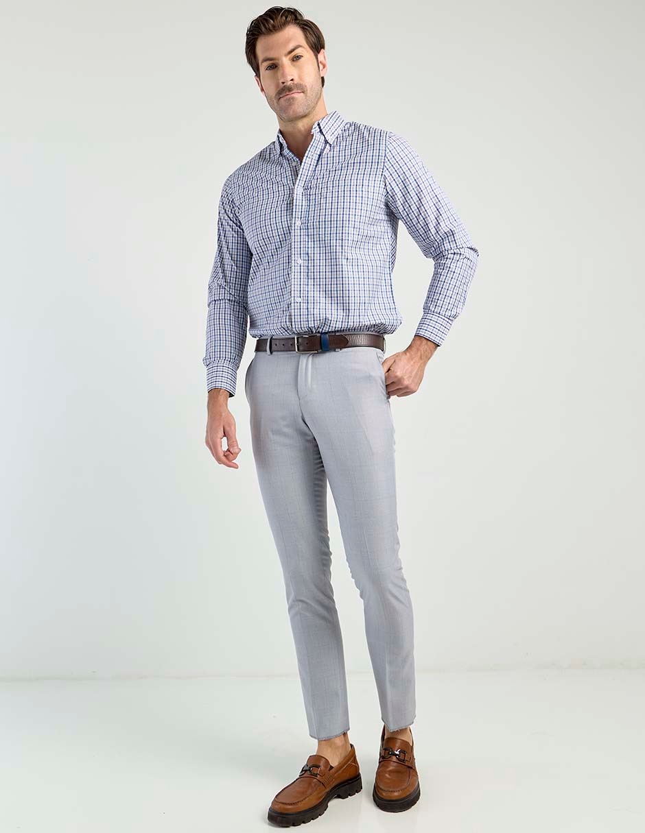 Pantalón de vestir straight de algodón para hombre 2