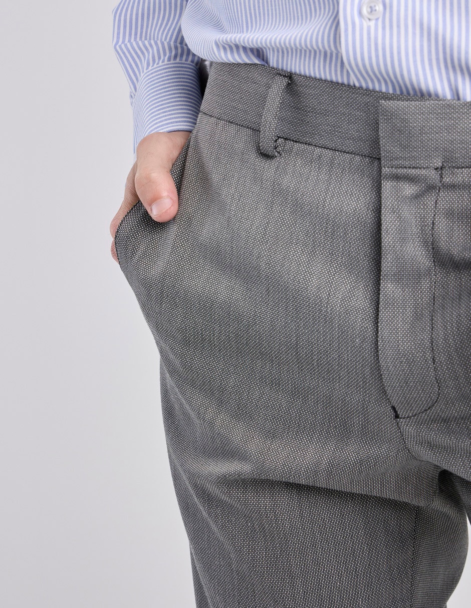 Pantalón de vestir recto de para hombre 4
