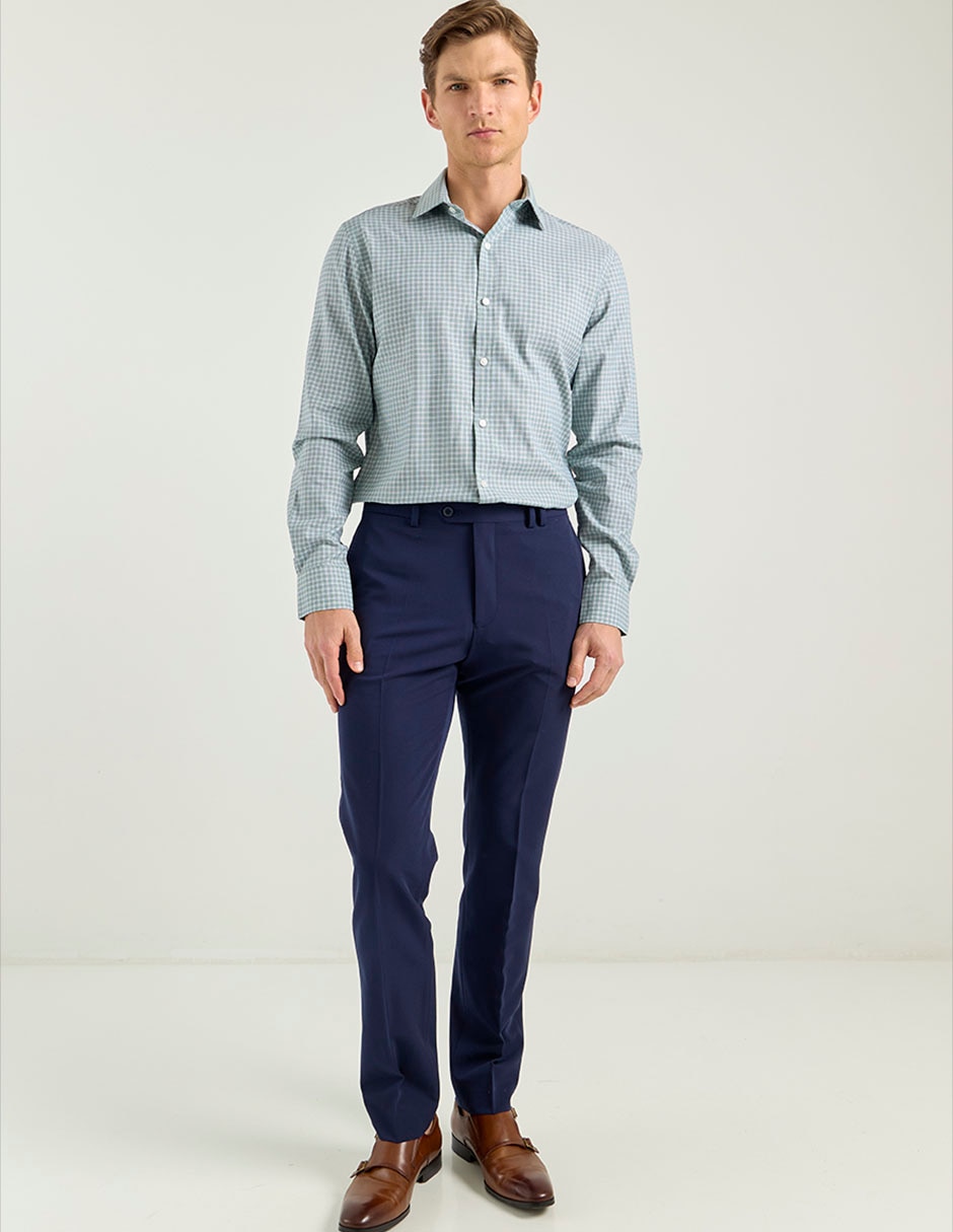 Pantalón de vestir slim de algodón para hombre 3