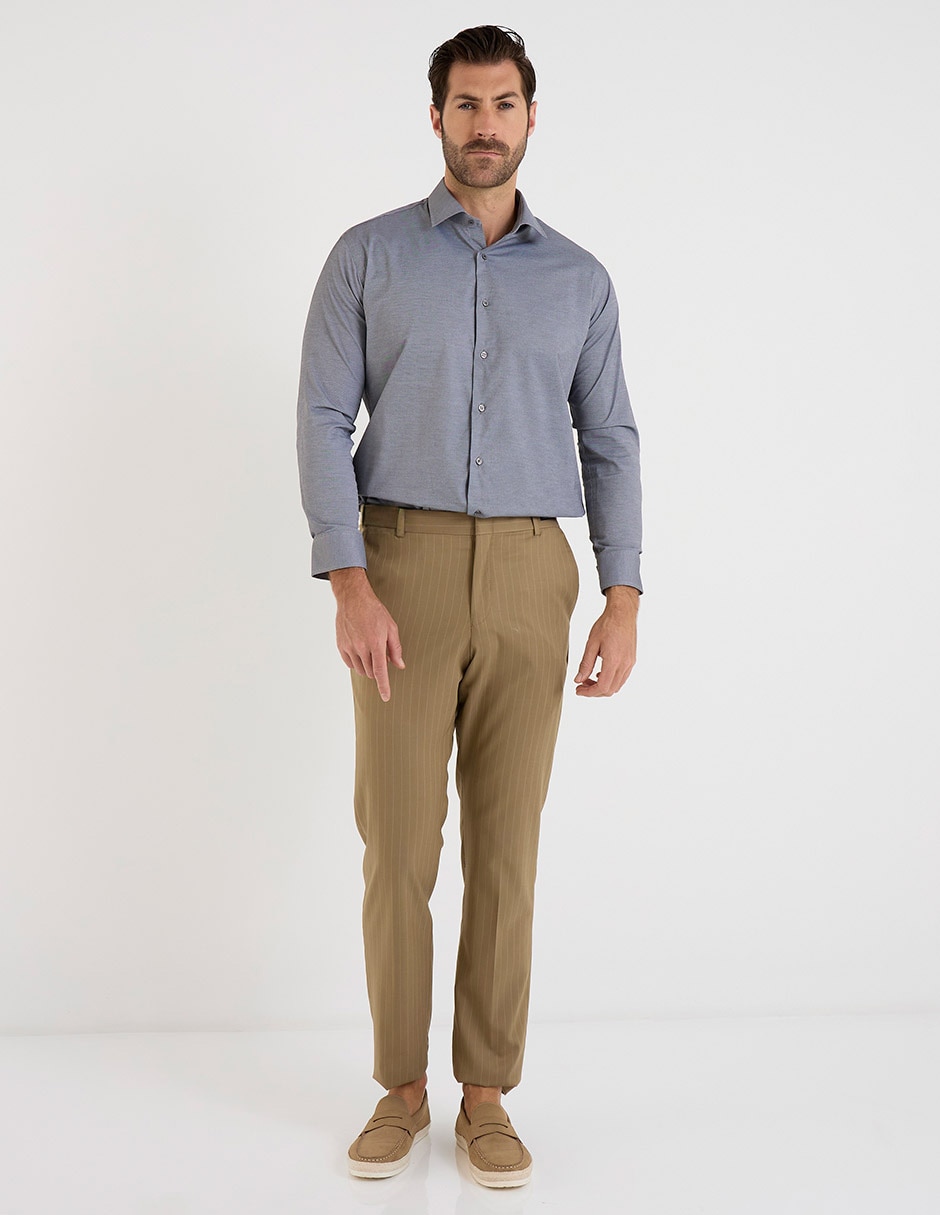 Pantalón de vestir slim de lana para hombre 3