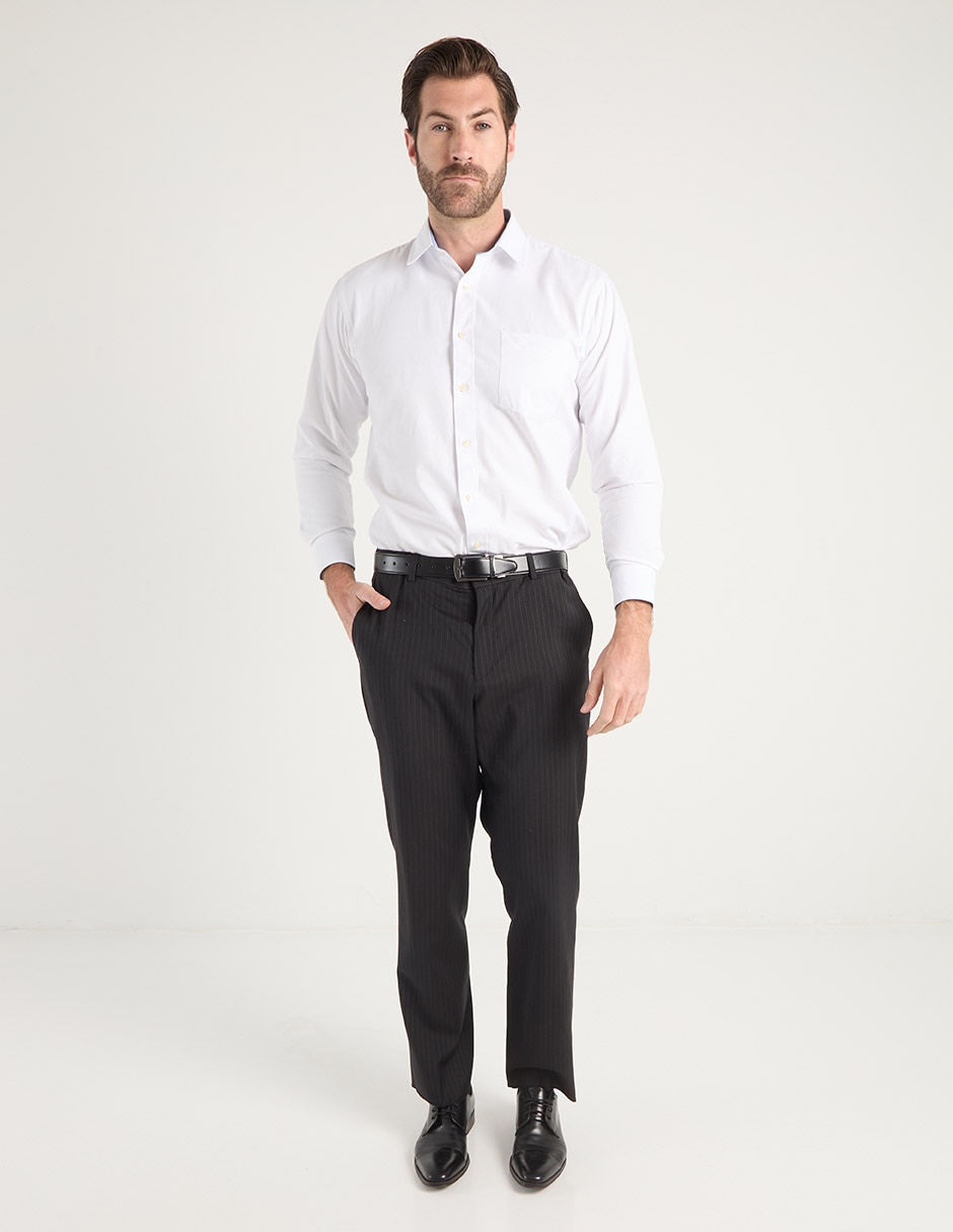 Pantalón de vestir recto de lana para hombre Pantalón de vestir recto de lana para hombre